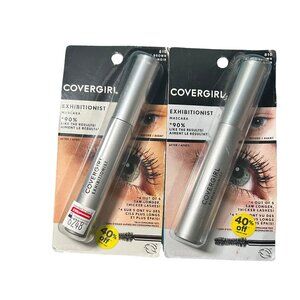COVERGIRL Lot of 2 Exhibitionist Mascara 810 Black Brown New